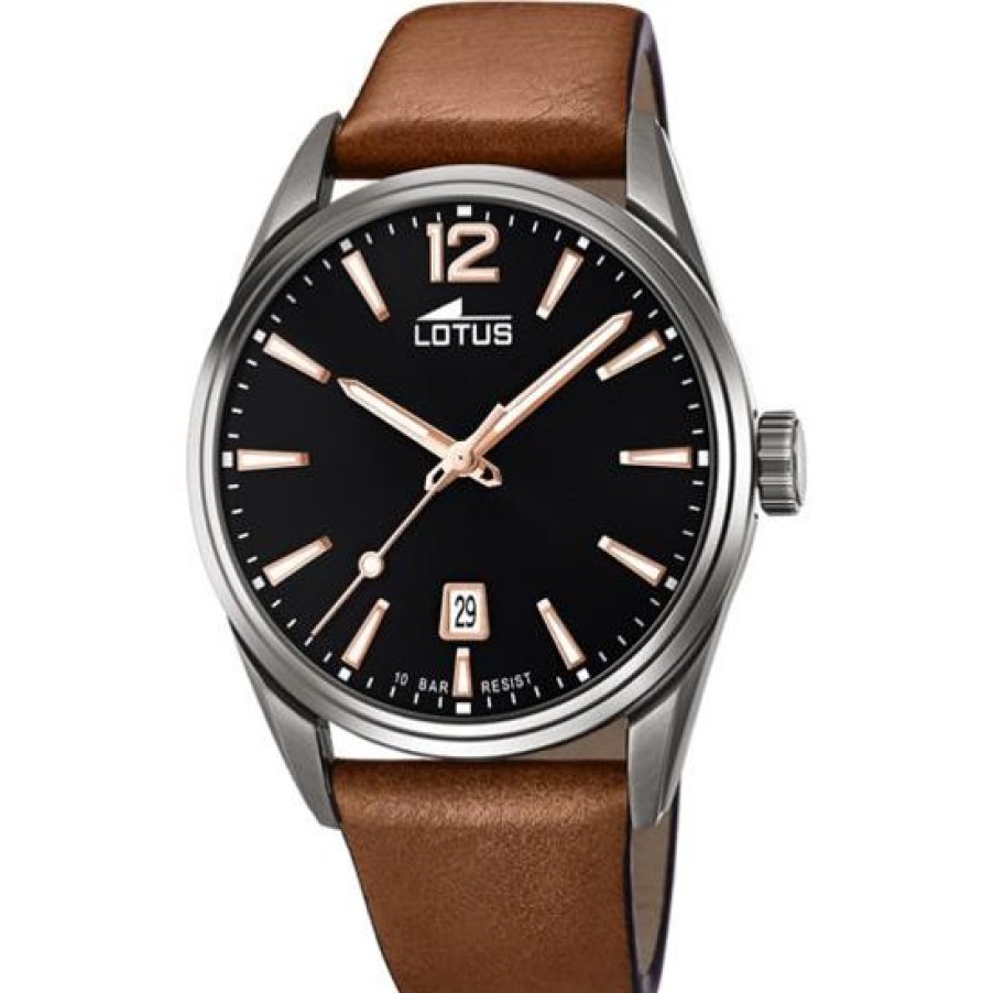 Hombre Lotus style Analogico | Reloj De Hombre Lotus Chrono Con Esfera Negra 18685/2